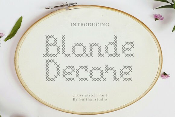 Blonde Decore: A Cross Stitch Font for Charming Brands