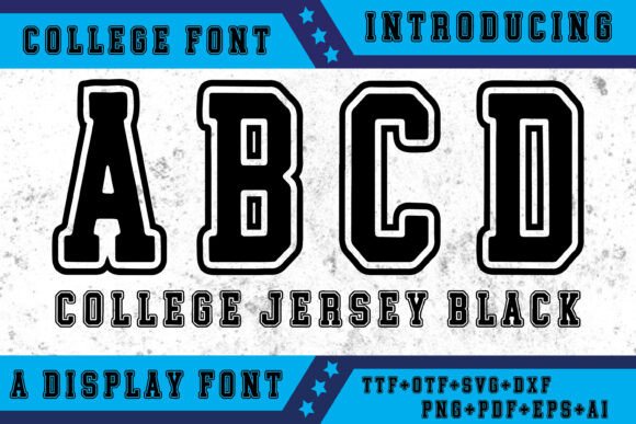College Jersey Black Display Font for Small Business Branding