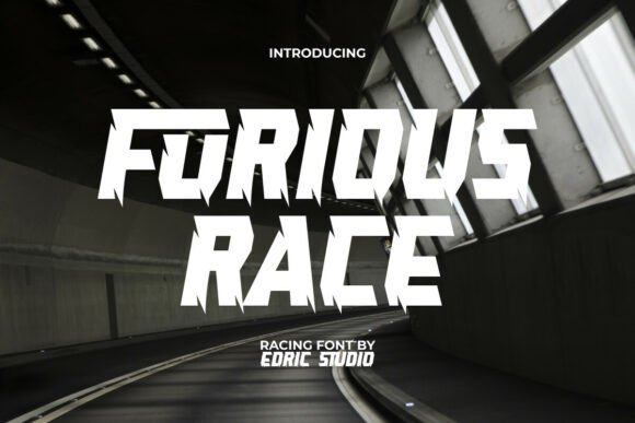 Furious Race Display Font for Crafters and Product Makers