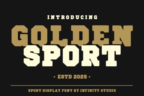 Golden Sport Font for Creative Projects