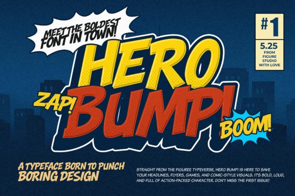 Hero Bump Font: A Punchy Display Typeface for Crafters and Sellers