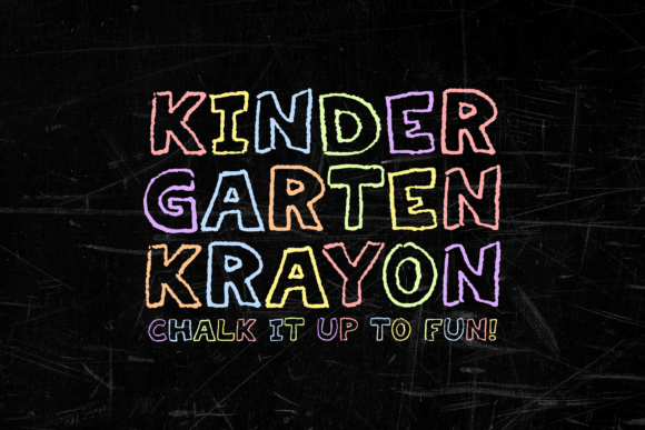 Kindergarten Krayon: A Playful Display Font for Kid-Focused Marketing