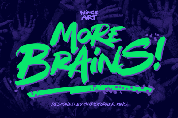 Morebrainsregular: A Hand-Drawn Horror Display Font for Modern Campaigns
