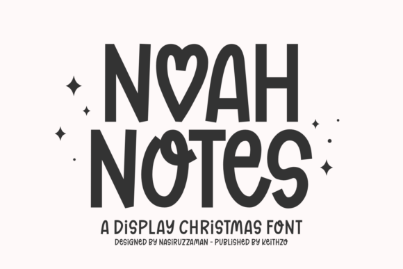 Noah Notes: A Whimsically Bold Display Font for Handmade Holiday Products