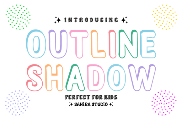 Outline Shadow: A Pastel Display Font for Playful Branding