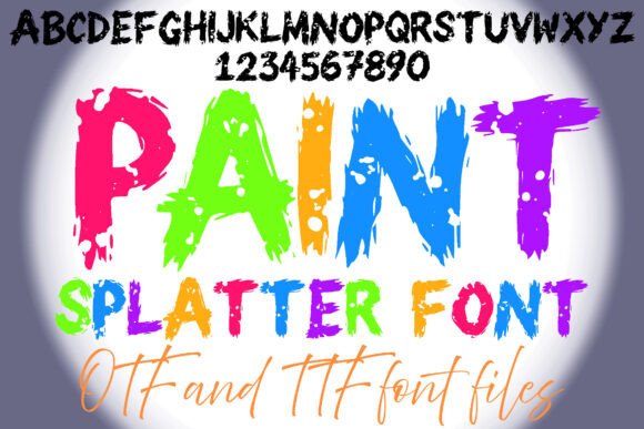 Paint Splatters Font for Bold Branding