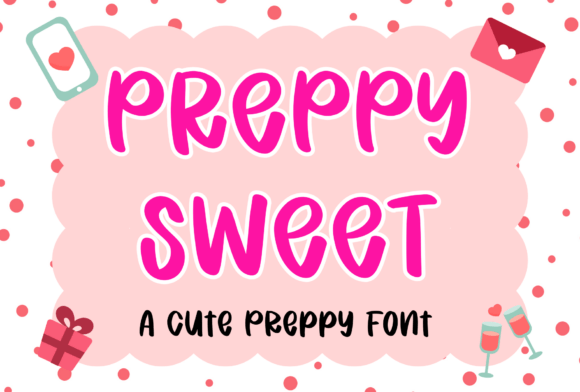 Preppy Sweet Font: A Soft Display Typeface for Girly Branding