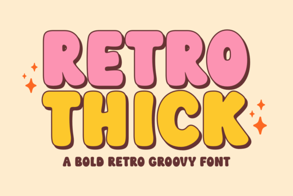 Retro Thick Font for Web Design