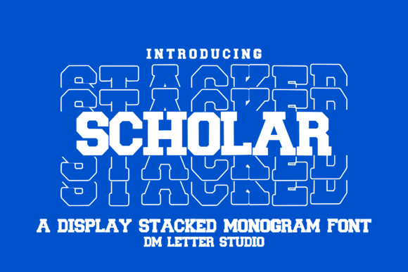 Scholar Stacked Monogram Font