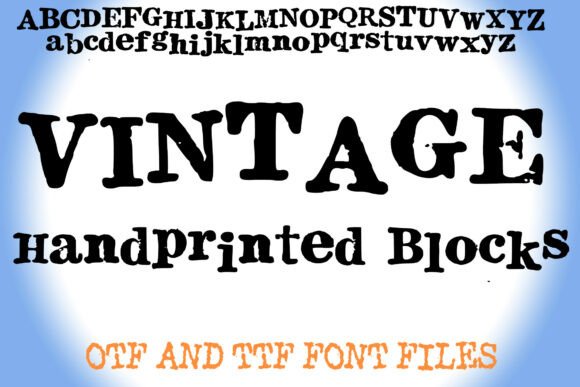 Vintage Handprinted Blocks Font