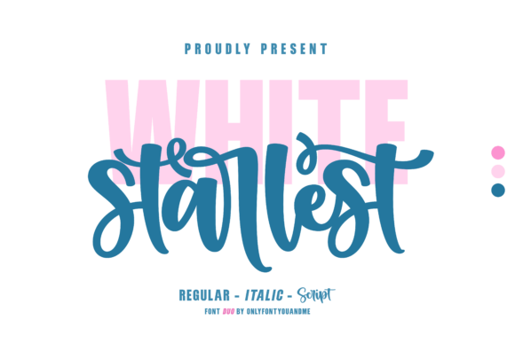 White Starlest Display Font for Marketing Campaigns