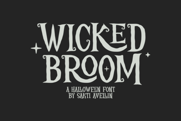 Wicked Broom Font for Halloween Branding
