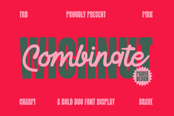 Wishnut Combinate Duo: A Playful Display Font for Bold Designs